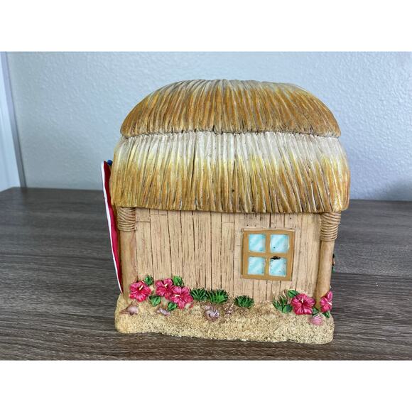 Tiki‎ Hut Tissue Box Cover Multicolor Tropical Floral Decor - Picture 3 of 10